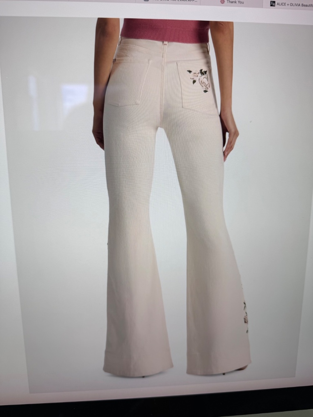 Beautiful embroidered beaded Jeans size 27 - Picture 4 of 8